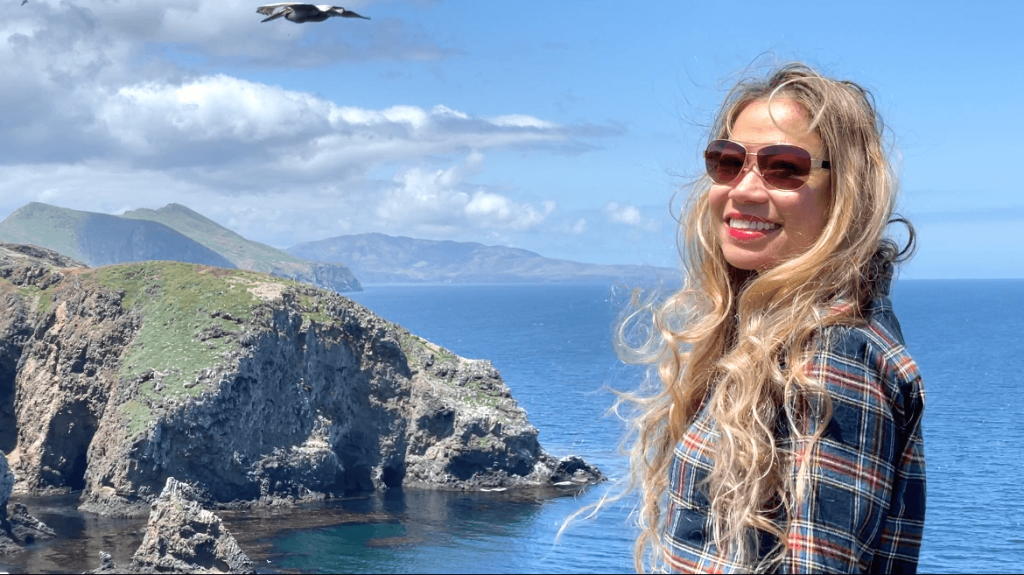 solo travel in Anacapa Island, Cathedral Cove outlook 