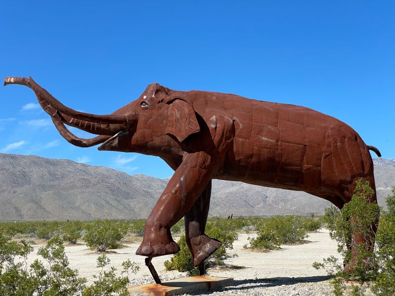 elephant sculptor in Anza Borrego Springs
